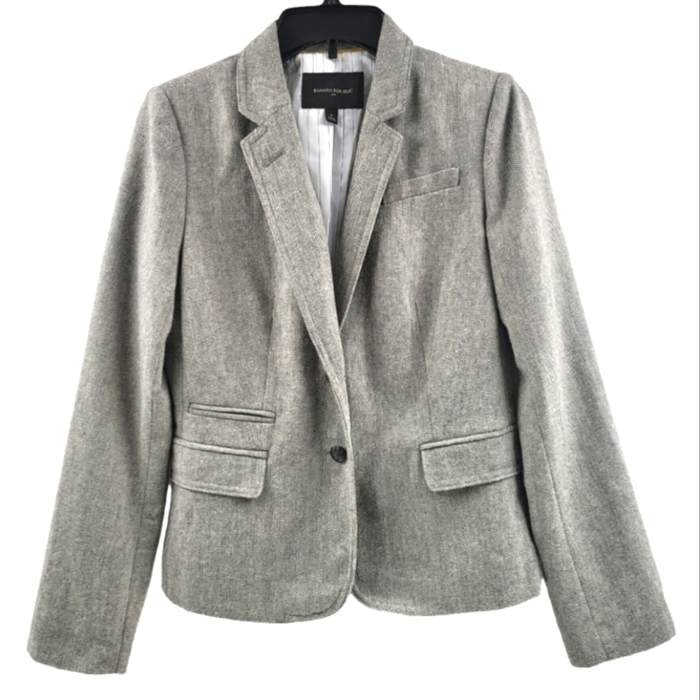 Banana Republic Factory Light Gray Suit Jacket